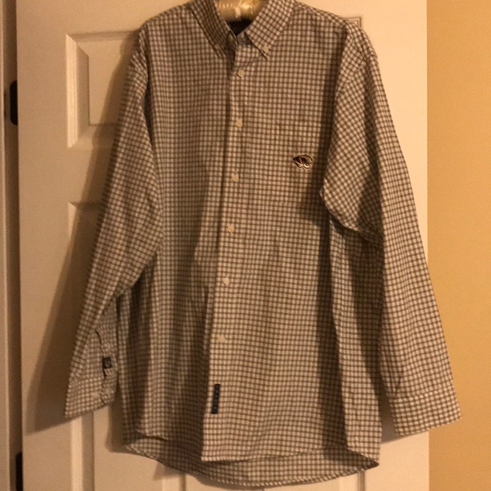 NWT Men’s MU /Tigers Oxford Large Plaid Shirt 👔